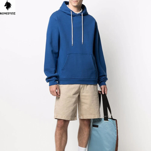 เสื้อมีฮู้ดแบบสวมหัวของผู้ชายผ้าเทอร์รี่ผ้าฝ้าย100% น้ำหนักเบาลายนูนทึบออกแบบได้ตามต้องการสำหรับฤดูหนาว - Product Image 2