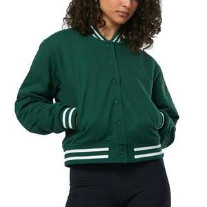 Chaqueta universitaria para mujer, venta al por mayor, abrigo con letras de béisbol con logotipo personalizado, chaqueta de moda de gran tamaño de estilo universitario para ropa de calle - Product Image 1