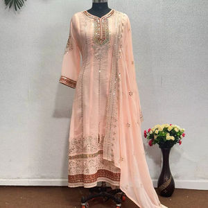 TENUE DE SOIRÉE ROBE EN GEORGETTE LOURDE AVEC DUPATTA - Product Image 1