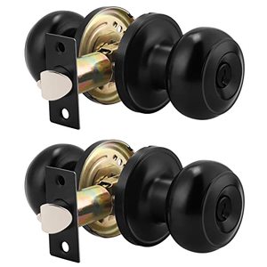Zinc Exterior <strong>Door</strong> <strong>Knob</strong> Handle Key Modern Keyed <strong>Door</strong> Lock Secure Home Entry Easy Installation Durable Design - Product Image 1