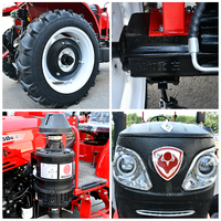 Tracteur compact 4x4 le plus vendu, mini-tracteur agricole à 4 roues motrices avec pompe et boîte de vitesses, accessoires complets inclus