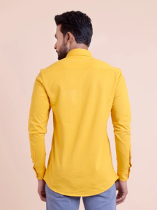 Camisa de punto de manga larga para hombre de algodón 100% moderna, cuello levantado, transpirable y cómoda para ocasiones casuales y formales - Product Image 6