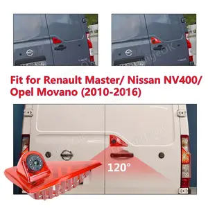 HD IR visión nocturna coche cámara de respaldo de marcha atrás luz de freno cámara de visión trasera para Renault Master Nissan NV400 Opel Movano 2010-2016