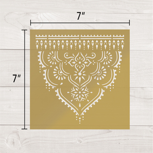 Floral Design Henna <b>Stencil</b> Mandala Template for Crafting <b>Art</b> - Product Image 4