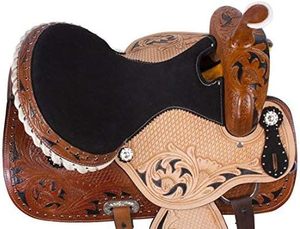 HOT Premium Leather Western Barrel Racing Horse Saddle Tack Set Inglés Productos de carreras de caballos de la India caballo - Product Image 4