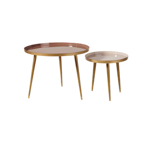 Mesa de centro de metal de mármol redonda de estilo europeo para el hogar para el almacenamiento de la sala de estar muebles decorativos al por mayor fabricante - Product Image 2