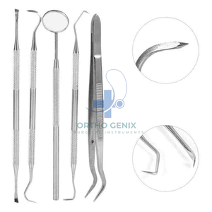 Ensemble d'examen dentaire durable Kit d'instruments dentaires complets Instruments chirurgicaux à base d'alimentation manuelle - Product Image 6