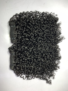 Extension de cheveux vierges vietnamiens humains 100% du vendeur à double tirage pour la trame Pixie Curl Style de vague naturelle brute - Product Image 4