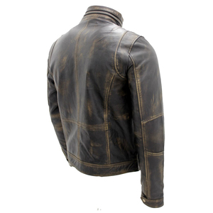 Chaqueta de cuero para hombre, diseño personalizado, transpirable, a prueba de viento, de la mejor calidad, nueva - Product Image 5