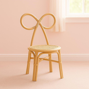 Chaise d'étude pour enfants au design tendance, fauteuil en rotin à prix abordable, excellente qualité - Product Image 6