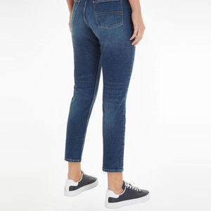 Customized Design Wholesale Custom Women <b>Elastic</b> Stretch <b>Jeans</b> High <b>Waist</b> Solid Color Women Denim <b>Jeans</b> - Product Image 3