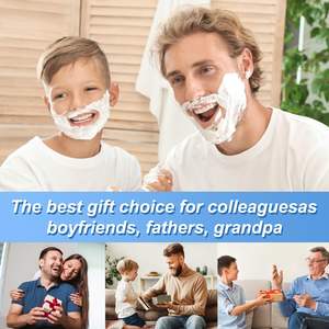 2 cabezales de afeitado de doble cuchilla para afeitadora eléctrica, mini afeitadora rotativa, cabezal de corte de repuesto impermeable IPX7 para afeitadora facial RV - Product Image 3