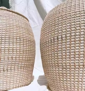 Best Seller Wholesale Vietnam Handwoven Plastic Rattan Picnic <b>Basket</b> <b>with</b> <b>Lid</b> Wicker Storage <b>Baskets</b> - Product Image 4