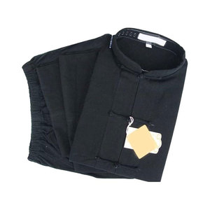ชุดกังฟูชุดศิลปะการป้องกันตัวสีดำชุดจีนดั้งเดิม - Product Image 3