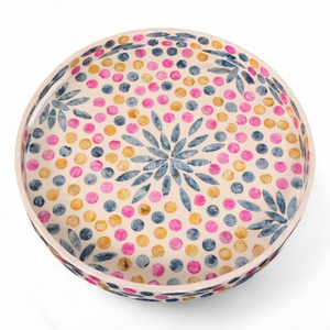 Plateau de service artisanal en nacre, plateau décoratif en incrustation de coquillages, écologique et naturel, pour la cuisine et la maison - Product Image 2