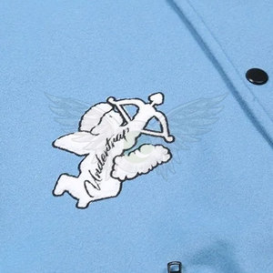 Chaqueta ligera de invierno con estampado de letras en blanco liso, chaqueta hecha a medida con nuevo estilo, Parche de chenilla, chaqueta con letras - Product Image 5