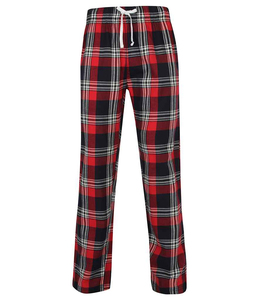 Bas de pyjama décontracté léger de style doux pour hommes en flanelle à motif tartan avec ajustement réglable pour vêtements de nuit confortables - Product Image 5