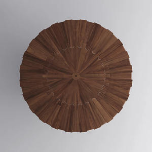 Table à manger Riva moderne en teck massif avec finition couleur noyer et de haute qualité pour une utilisation en intérieur et en extérieur - Product Image 2