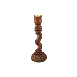Porte-bougie décoratif écologique fait main en bois de manguier naturel pour la décoration de la maison et les décorations de mariage - Product Image 1