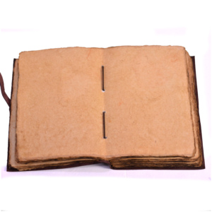 Couverture de journal en cuir véritable au design vintage avec logo personnalisé papier A5 A6 en coton non doublé pour la peinture - Product Image 3