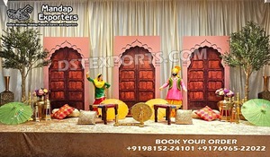 Décor de Sangeet de style marocain musulman pour la mise en scène mariage arabe thème Heena décor de scène pakistanais Nikah Mehndi décor de scène - Product Image 4