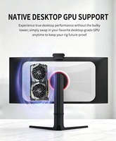 ZWBA OEM BARU 34 Inci 4k 180hz IPS LCD SSD/HDD Core I5 Lampu RGB Belakang Melengkung All in One PC Komputer Desktop untuk Gamer & Bisnis