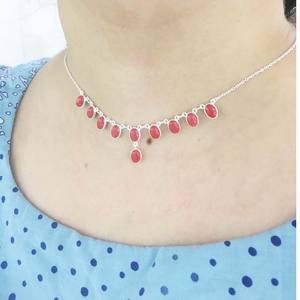 925 Sterling Silver Ladies <b>Red</b> <b>Coral</b> Gemstone <b>Necklaces</b> Luxury <b>Red</b> <b>Coral</b> Gemstone Women 925 Silver <b>Red</b> <b>Coral</b> Gemstone <b>Necklaces</b> - Product Image 4