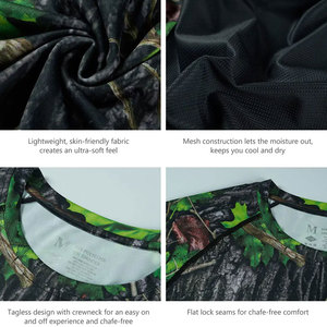 T-shirts de pêche et de chasse personnalisés UPF50 à séchage rapide avec impression par sublimation Coolmax, maillots de pêche en maille anti-UV - Product Image 5