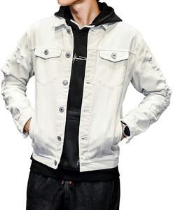 Premium Men Washed <b>Denim</b> <b>Jacket</b> Custom Designer Style with Button Accents <b>Lightweight</b> & Perfect for Autumn - Product Image 5