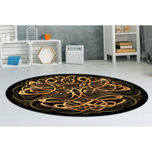 Tapis Arbre de Vie, Tapis Doré, Tapis Tendance, Tapis Imprimé, Tapis Doux à Poils Longs - Product Image 4