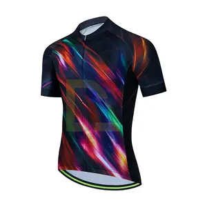 Wholesale Cycling Jersey Men Tops Biking Shirts long Sleeve Bike Clothing Full Zipper Bicycle Jacket Pockets