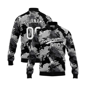 Blouson universitaire personnalisé à marque distinctive MCACVJ-215 en laine, col montant, broderie décorative, logo sur le devant, respirant, pour homme - Product Image 1