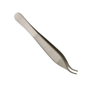 Fórceps de tejido Adson 12cm fórceps de microtejido Adson en ángulo curvo con 1x2 dientes fórceps quirúrgicos Adson - Product Image 3