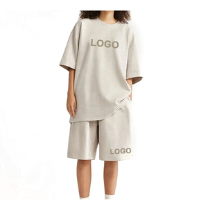 ชุดเสื้อยืดและกางเกงขาสั้นสำหรับผู้ชายชุดเสื้อยืดและกางเกงขาสั้นพิมพ์โลโก้เอง - Product Image 2