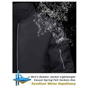 Chaqueta Bomber Reversible Impermeable con Bolsillo con Cremallera y Botón Único, Estilo Urbano de Invierno 2025, Chaqueta Cortavientos con Logotipo Personalizable para Hombre - Product Image 4