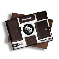Ceinture réversible marron 4-en-1 en similicuir de qualité supérieure Logo personnalisé Cadeau de Noël Combo Pack Simple Classy Look Made India Education