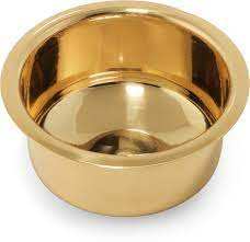 Acheter un ensemble Bhagona en laiton pur pour la cuisine et le service Design traditionnel recouvert d'étain à l'intérieur d'une batterie de cuisine durable et élégante - Product Image 3