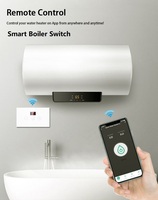 Interruptor de Caldera Inteligente para Hogar, de Vidrio Templado, para PC, Compatible con Zigbee/Wi-Fi, Calentador de Agua, 20A, Pantalla LCD, Control Remoto Vertical