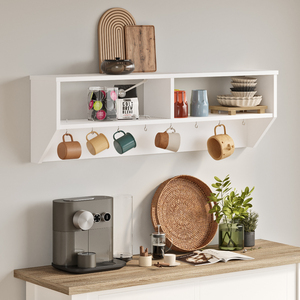 Haute qualité blanc Ronda moderne Style européen mural cuisine étagère de rangement élégant élégant bois massif matériel en gros - Product Image 2