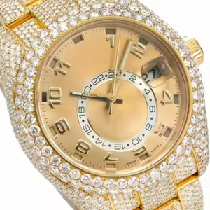 Hiphop nouveauté Iced Out haute qualité de luxe mouvement automatique Moissanite diamant montres-bracelets pour hommes - Product Image 3