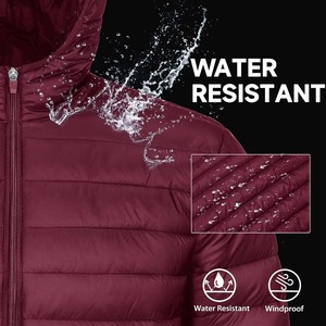 Chaqueta Acolchada con Capucha Unisex Personalizada para Otoño e Invierno, Color Sólido, Cierre de Cremallera, Bolsillos, Frente de Lona, Estilo Formal - Product Image 6