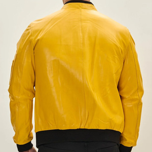 Personalized Custom <b>Leather</b> Bomber <b>Jacket</b> With Logo Printing Embroidery <b>Mens</b> Womens Streetwear Fashion Outerwear - Product Image 5