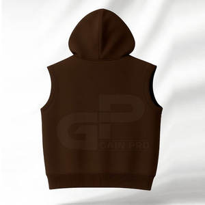 เสื้อฮู้ดแขนกุดสไตล์สตรีทแวร์สำหรับผู้ชาย แนวลำลอง ทรงเข้ารูป เหมาะสำหรับออกกำลังกายและสวมใส่ในชีวิตประจำวัน - Product Image 6