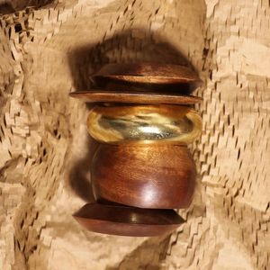 PAINTED Unique Design Wooden Bangle and Bracelet Customized Size Wooden Bracelets Bangle Handmade <b>Flower</b> Wooden Bangle Cuff - Product Image 3