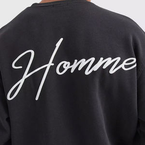 เสื้อวอร์มสีพื้นสำหรับผู้ชายผ้าคอตตอน100% เบาแห้งเร็วพิมพ์โลโก้ตามสั่ง - Product Image 6