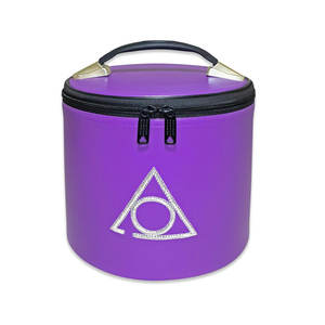 Masonic Fez Case Imitación de cuero púrpura Nuevo Alta calidad Personalizado New Regalia Crown Fez Shriner Cases - Product Image 2