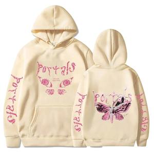 Sudadera con capucha de gran tamaño informal de otoño para hombres y mujeres Sudadera de algodón 100% con logotipo impreso en la parte delantera y cuello con capucha para invierno - Product Image 1