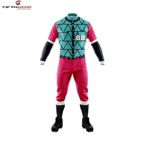 Venta al por mayor personalizado su propio diseño uniforme de softbol equipo profesional béisbol Jersey jóvenes béisbol Camisas Pantalones 2 piezas conjunto de uniforme - Product Image 4