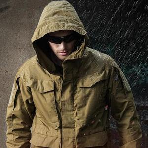Básicos, algodón mezclado táctico al aire libre uniforme impermeable Softshell chaqueta de caza sudaderas con capucha para hombre, 100% algodón - Product Image 4