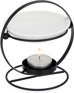 Photophore en métal noir cire fondre chauffe-bougie support décoration de Table décor à la maison - Product Image 1